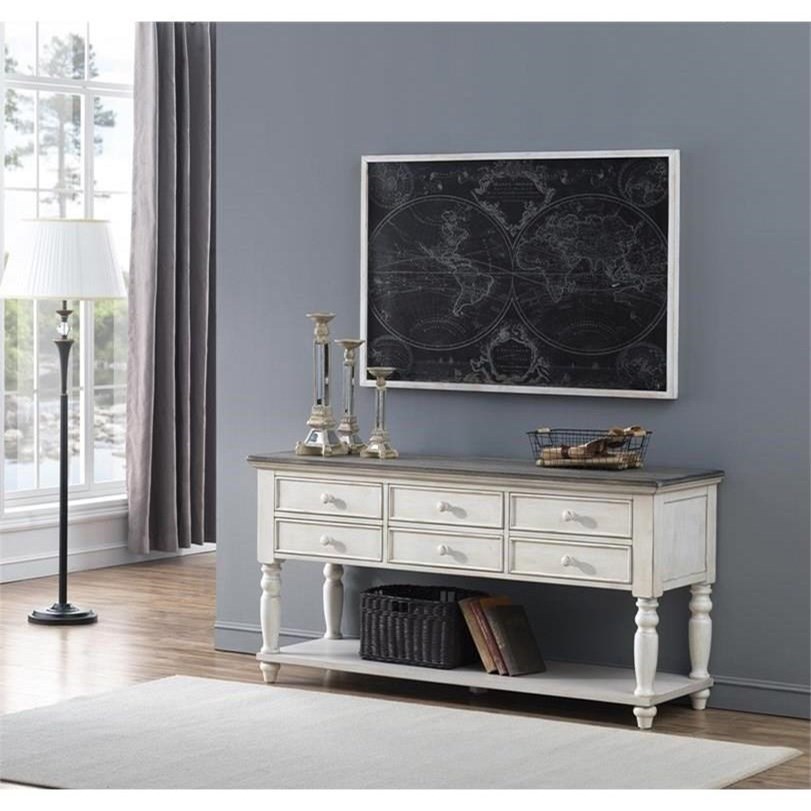6 drawer console clearance table